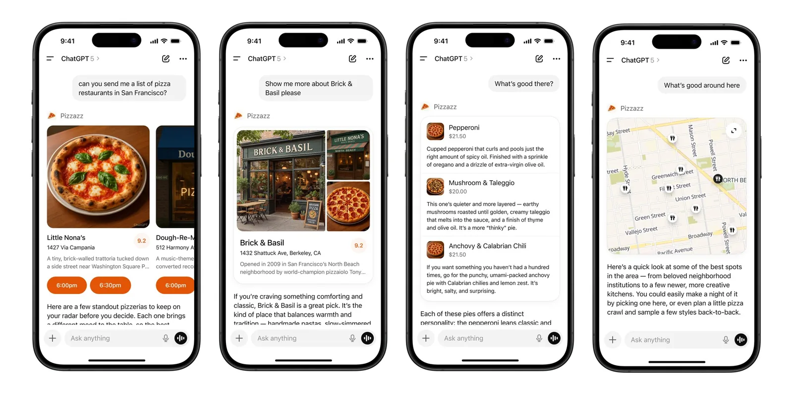 ChatGPT Apps SDK design guidelines: inline cards, carousel, list and map widgets inside the chat