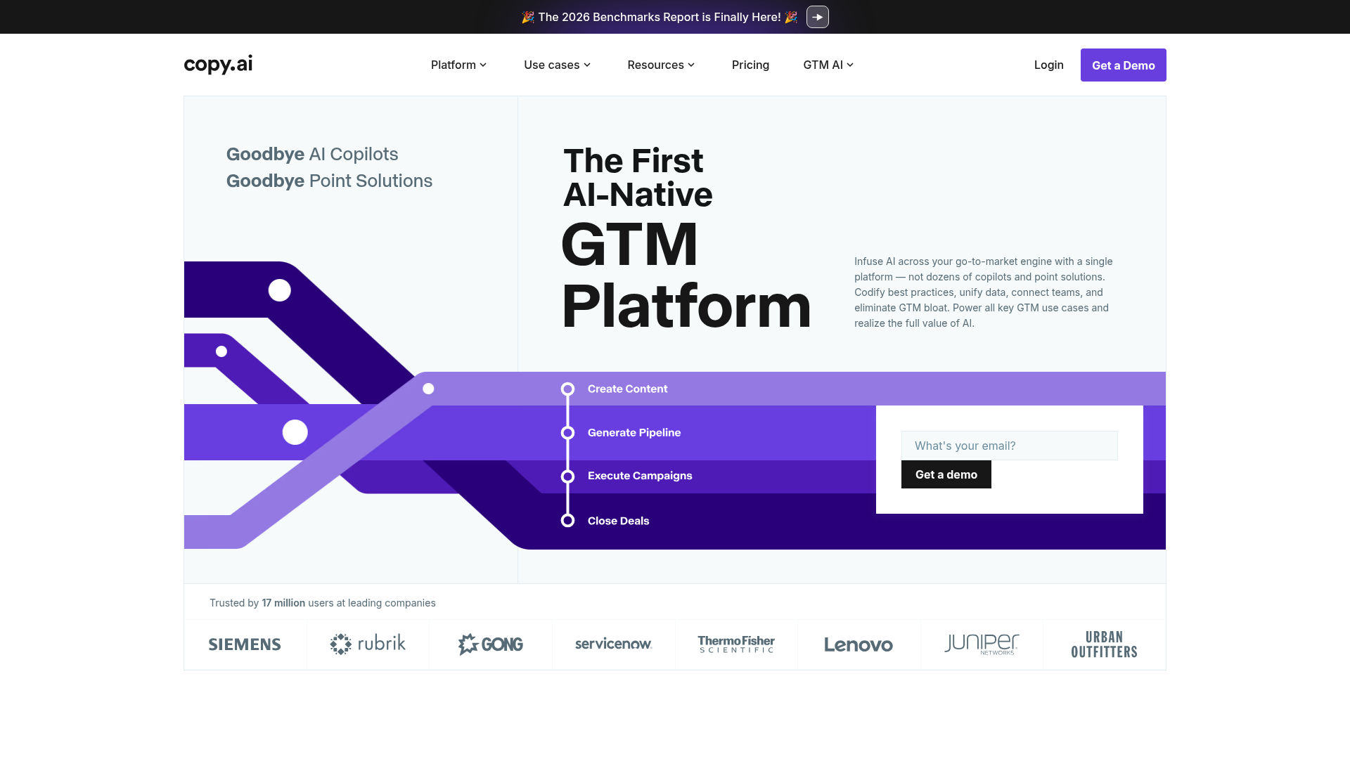 Copy.ai homepage