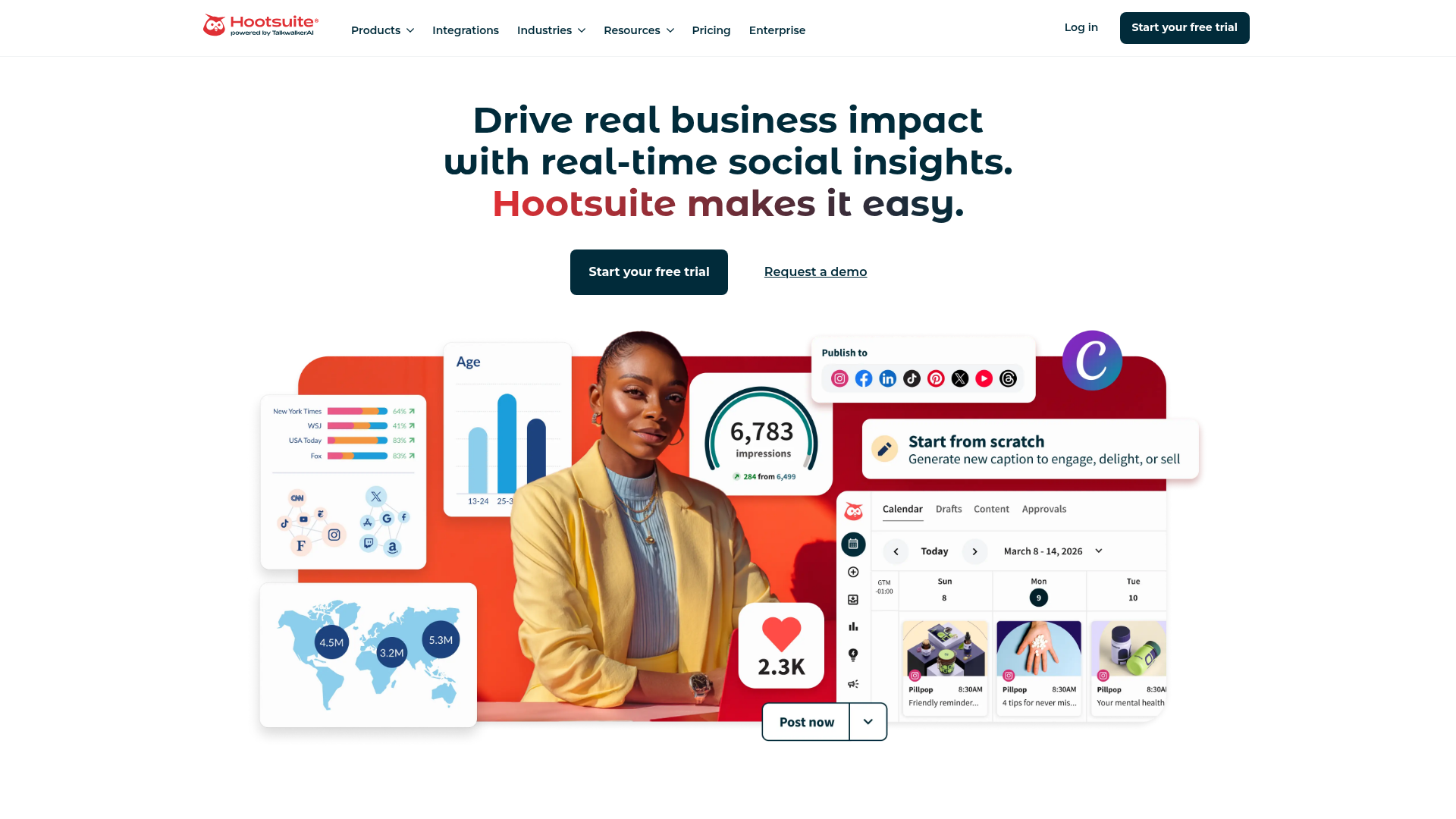 Hootsuite homepage