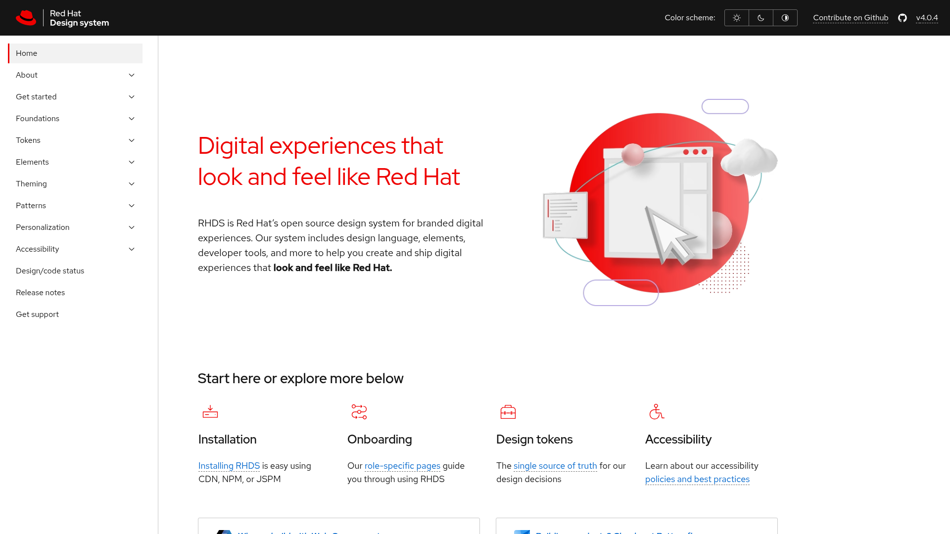 Red Hat design system