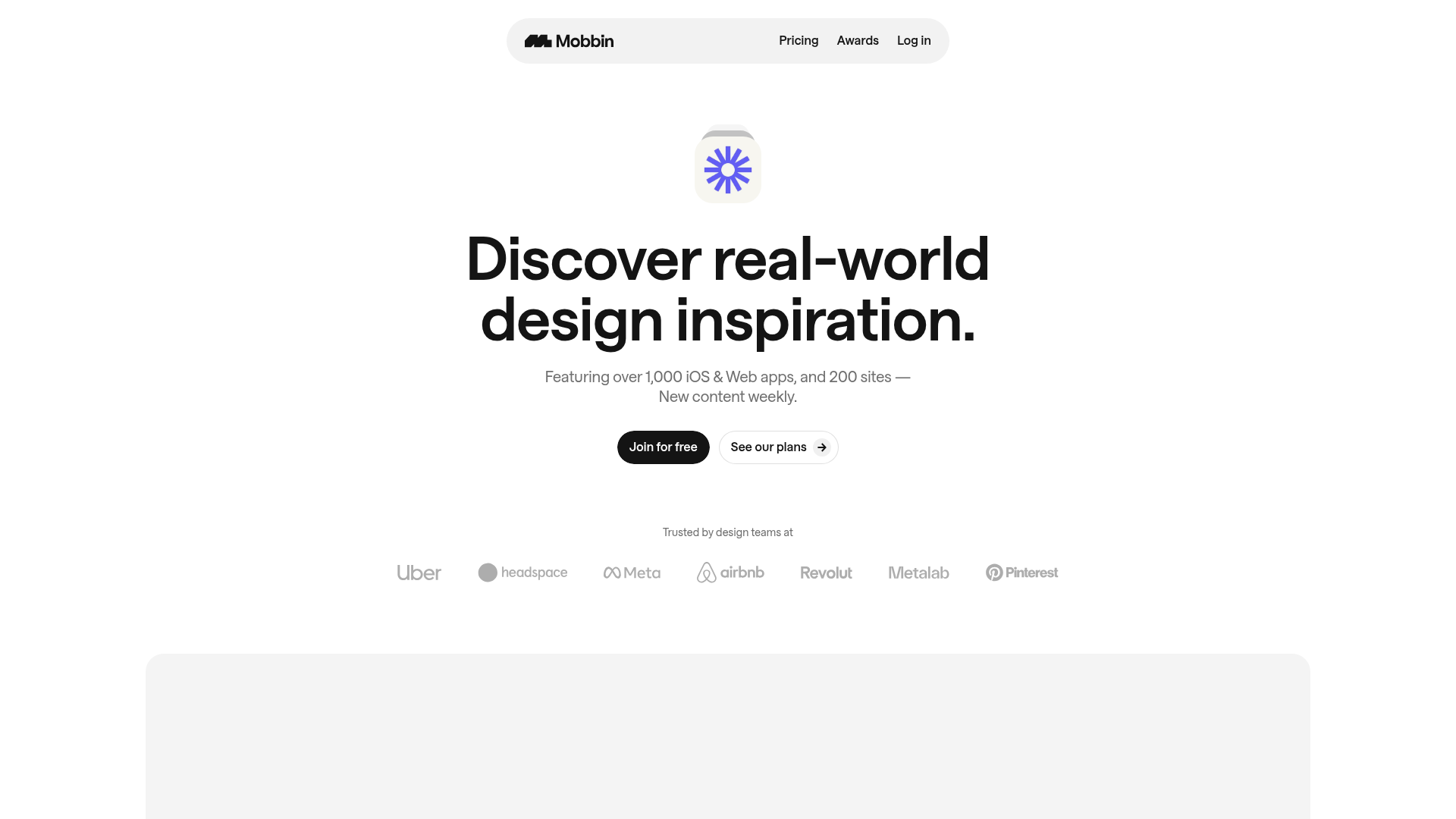 Mobbin — mobile app UI patterns and user flows